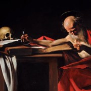 Saint Jerome Writing Caravaggio painting